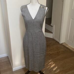 Max Mara Cotton Linen Blend Sheath Dress